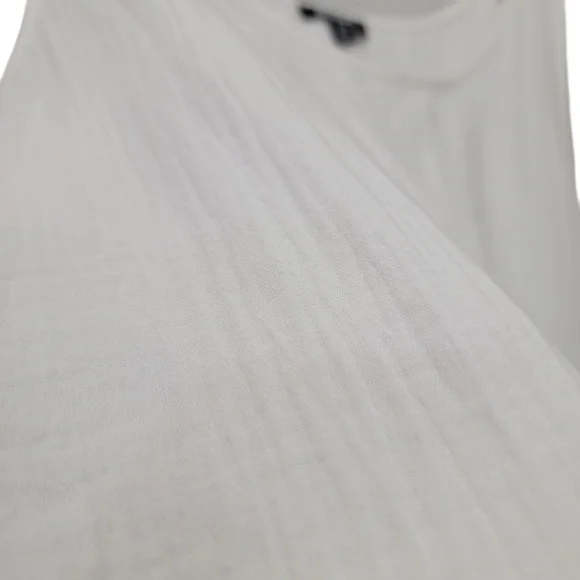 Aimee Kestenberg White Gauzy Waffle-knit Loungewear Cover-up Dress Women’s L - Picture 7 of 16